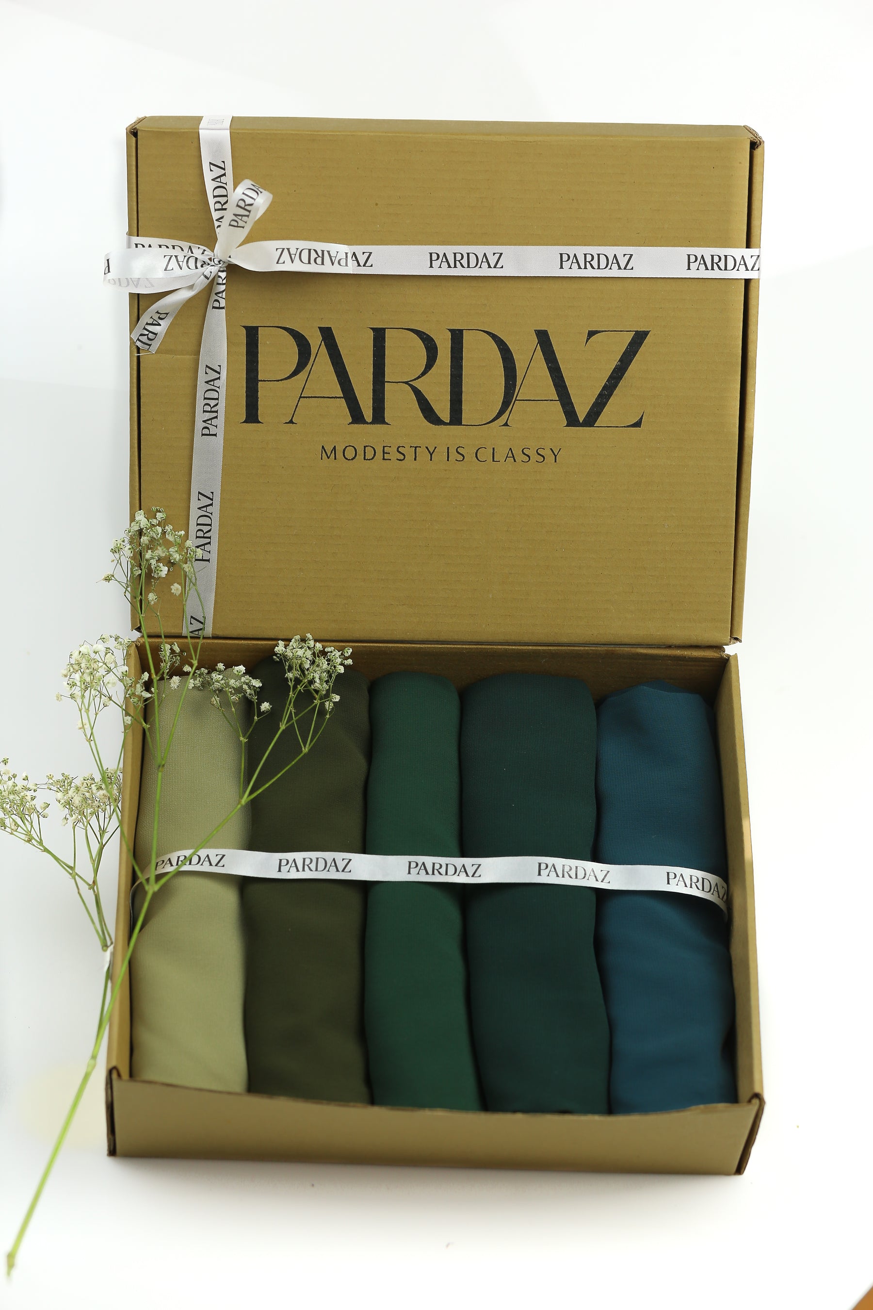 Lush Green Box - Plain Georgette